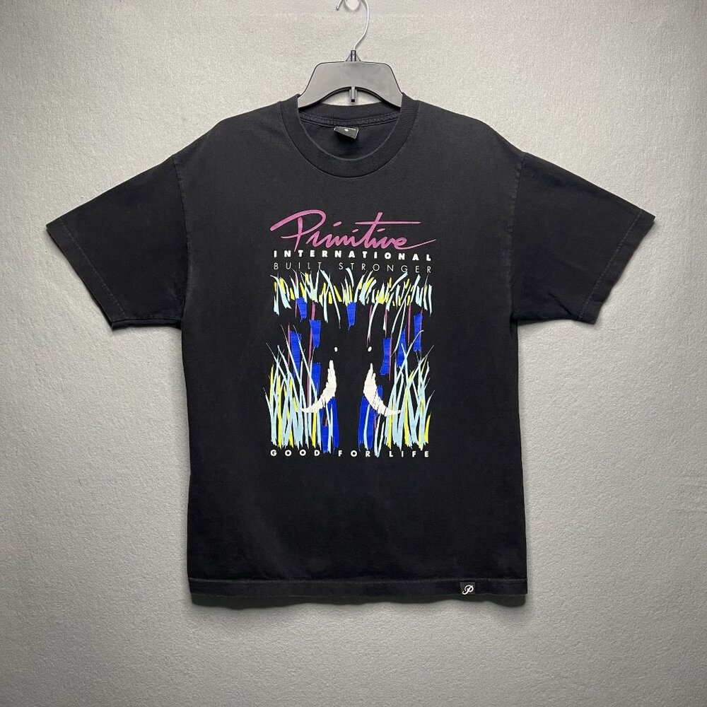 Primitive International Graphic T-Shirt Black Large Cotton "Good For Life"